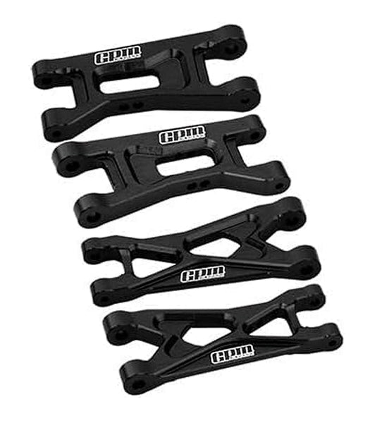 7075 Alloy Front & Rear Lower Arms Aluminum Upgrade Combo For LOSI 1/24 Micro-B 2WD Buggy RTR-LOS00007 - Black