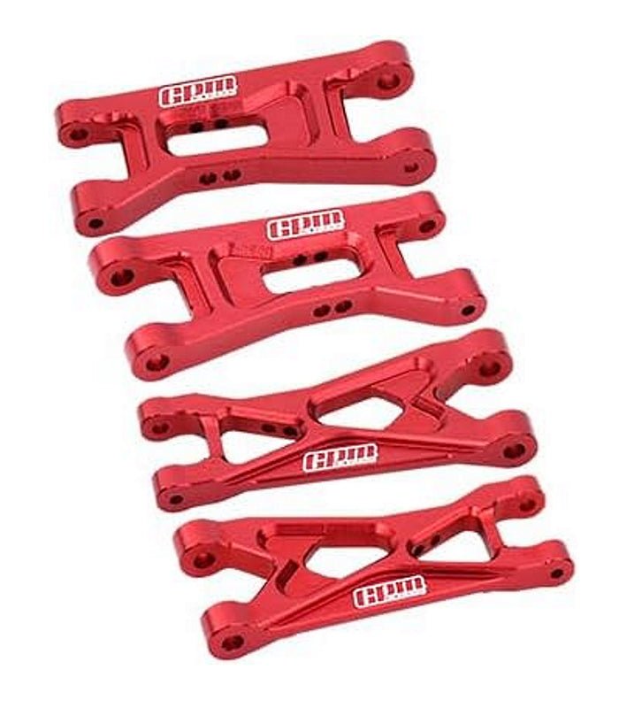 7075 Alloy Front & Rear Lower Arms Aluminum Upgrade Combo For LOSI 1/24 Micro-B 2WD Buggy RTR-LOS00007 - Red