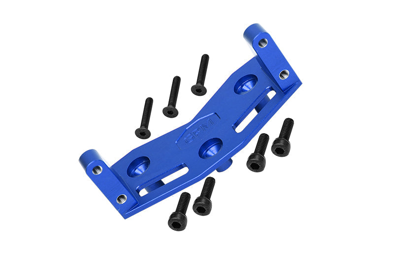 1/5 Standard Aluminum 7075 Alloy Steering Servo Mount Plate For Losi 1:8 LMT Solid Axle Monster Truck-LOS04021 LOS04022 / LMT Solid Axle Mega Truck-LOS04024 / 1:10 TLR Tuned LMT Kit-LOS04027 - Blue