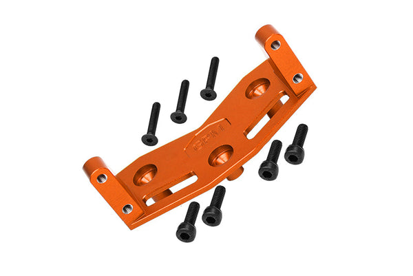 1/5 Standard Aluminum 7075 Alloy Steering Servo Mount Plate For Losi 1:8 LMT Solid Axle Monster Truck-LOS04021 LOS04022 / LMT Solid Axle Mega Truck-LOS04024 / 1:10 TLR Tuned LMT Kit-LOS04027 - Orange