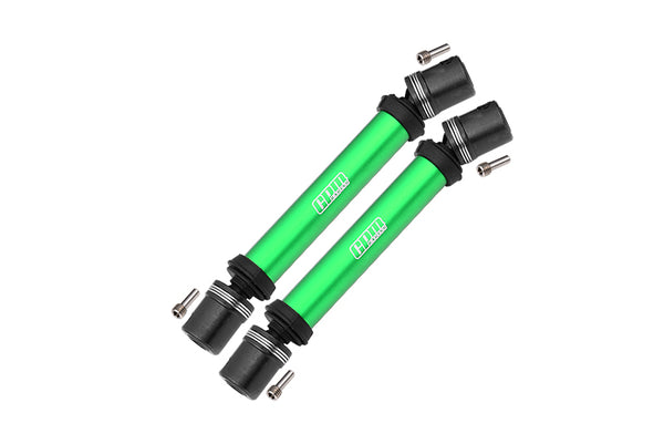 Steel + Aluminum Front+Rear Universal CVD Drive Shaft For Losi 1:8 LMT 4WD Solid Axle Monster Truck LOS04022 / LMT Grave Digger / Son-uva Digger LOS04021 Upgrades - 10Pc Set Green