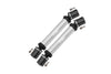 Steel + Aluminum Front+Rear Universal CVD Drive Shaft For Losi 1:8 LMT 4WD Solid Axle Monster Truck LOS04022 / LMT Grave Digger / Son-uva Digger LOS04021 Upgrades - 10Pc Set Silver