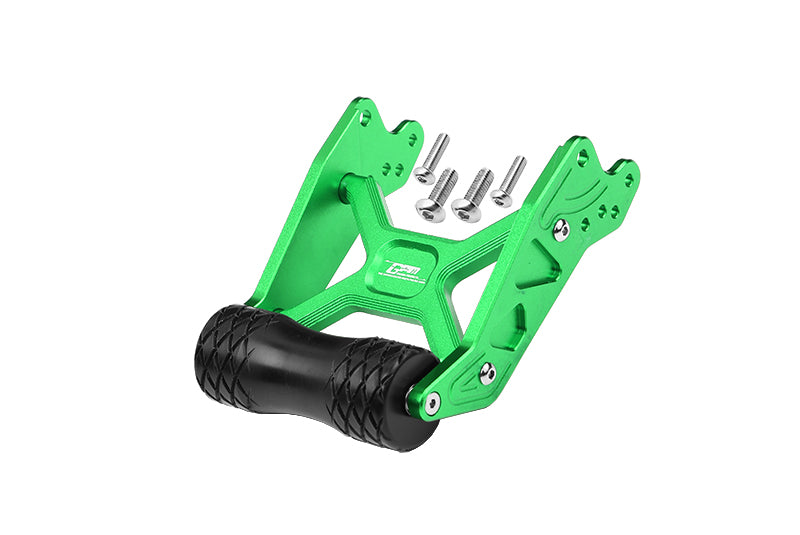 Aluminum Rear Adjustable Wheelie For Losi 1:8 LMT 4WD Solid Axle Monster Truck LOS04022 / LMT Grave Digger / Son-uva Digger LOS04021 Upgrades - 5Pc Set Green