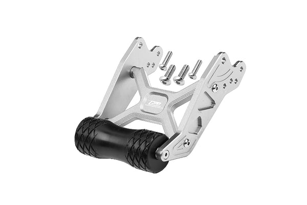 Aluminum Rear Adjustable Wheelie For Losi 1:8 LMT 4WD Solid Axle Monster Truck LOS04022 / LMT Grave Digger / Son-uva Digger LOS04021 Upgrades - 5Pc Set Silver