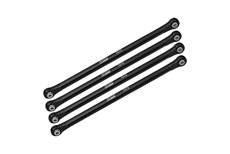 Aluminum 7075-T6 Upper Link Bar Set For Losi 1:8 LMT 4WD Solid Axle Monster Truck LOS04022 / Son-uva Digger LOS04021 Upgrades - Black