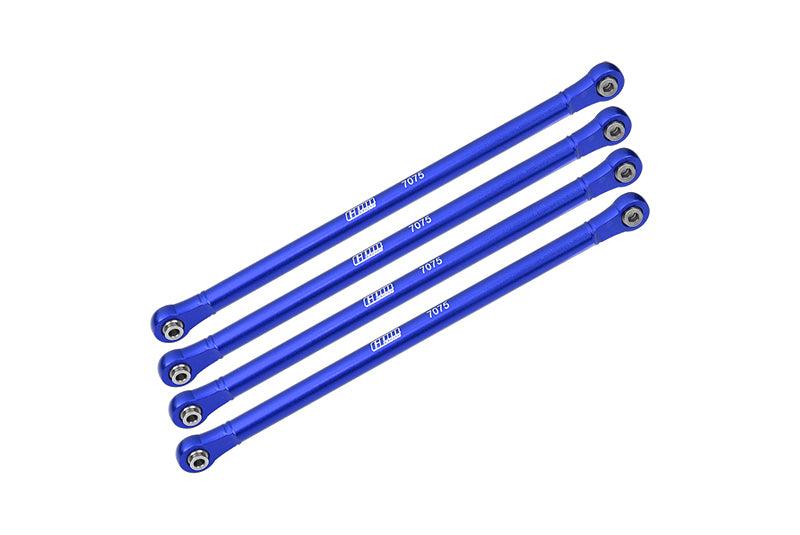 Aluminum 7075-T6 Upper Link Bar Set For Losi 1:8 LMT 4WD Solid Axle Monster Truck LOS04022 / Son-uva Digger LOS04021 Upgrades - Blue