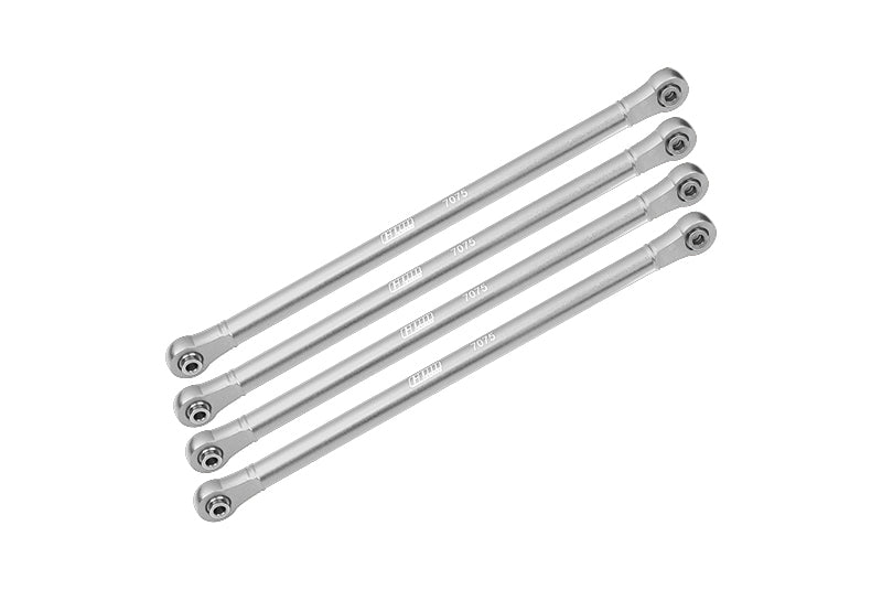 Aluminum 7075-T6 Upper Link Bar Set For Losi 1:8 LMT 4WD Solid Axle Monster Truck LOS04022 / Son-uva Digger LOS04021 Upgrades - Silver