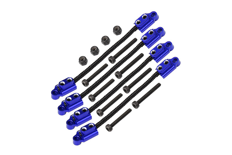 Front & Rear Suspension Travel Limit Straps For Losi 1/18 Mini LMT 4X4 Brushed Monster Truck RTR-LOS01026 Upgrade Parts - Blue