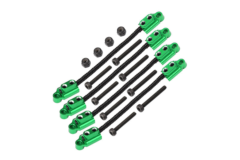 Front & Rear Suspension Travel Limit Straps For Losi 1/18 Mini LMT 4X4 Brushed Monster Truck RTR-LOS01026 Upgrade Parts - Green