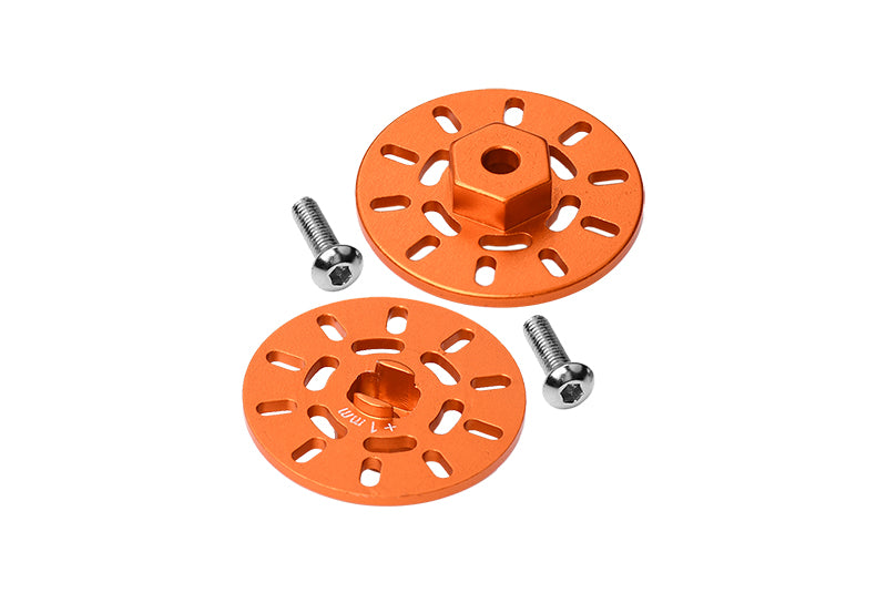 Traxxas Latrax Rally Aluminum Brake Disk Hex Adapter (+1mm) - 2Pcs Set Orange