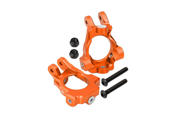 Losi 1:10 Lasernut U4 Tenacity LOS03028 / Tenacity DB Pro LOS03027V2 Upgrade Parts Aluminum Front C-Hubs - 6Pc Set Orange