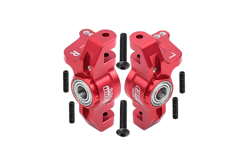 Losi 1:10 Lasernut U4 Tenacity LOS03028 / Tenacity DB Pro LOS03027V2 Upgrade Parts Aluminum Front Knuckle Arms - 8Pc Set Red