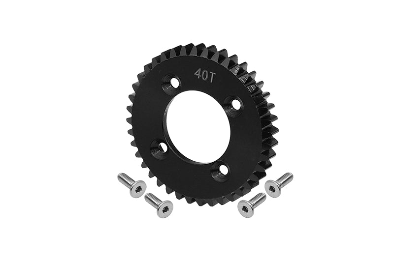 Losi 1:10 Lasernut U4 Tenacity LOS03028 / Tenacity DB Pro LOS03027V2 Upgrade Parts Harden Steel #45 Spur Gear 40T - 5Pc Set Black