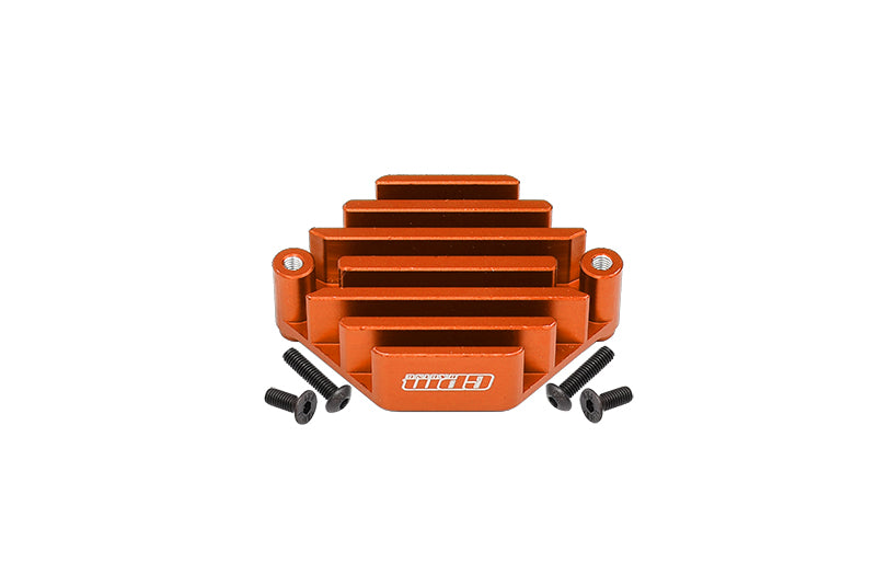 Losi 1:10 Lasernut U4 Tenacity LOS03028 / Tenacity DB Pro LOS03027V2 Upgrade Parts Aluminum Electric Control Mount With Heat Sink - 5Pc Set Orange