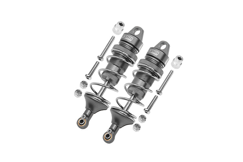 Losi 1:10 Lasernut U4 Tenacity LOS03028 / Tenacity DB Pro LOS03027V2 Upgrade Parts Aluminum Front Thickened Spring Dampers 86mm - 12Pc Set Gray Silver