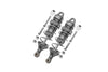 Losi 1:10 Lasernut U4 Tenacity LOS03028 / Tenacity DB Pro LOS03027V2 Upgrade Parts Aluminum Front Thickened Spring Dampers 86mm - 12Pc Set Gray Silver