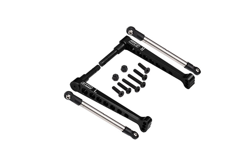 Losi 1/10 Lasernut U4 Tenacity LOS03028 Aluminum Rear Sway Bar & Stainless Steel Linkage - 12Pc Set Black