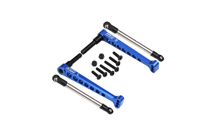 Losi 1/10 Lasernut U4 Tenacity LOS03028 Aluminum Rear Sway Bar & Stainless Steel Linkage - 12Pc Set Blue