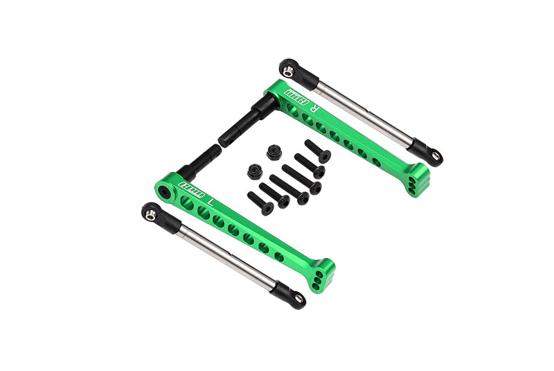 Losi 1/10 Lasernut U4 Tenacity LOS03028 Aluminum Rear Sway Bar & Stainless Steel Linkage - 12Pc Set Green