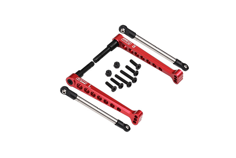 Losi 1/10 Lasernut U4 Tenacity LOS03028 Aluminum Rear Sway Bar & Stainless Steel Linkage - 12Pc Set Red