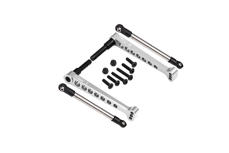 Losi 1/10 Lasernut U4 Tenacity LOS03028 Aluminum Rear Sway Bar & Stainless Steel Linkage - 12Pc Set Silver