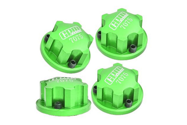 Aluminum 7075 Alloy Wheel Nut 17mm Suitable For LOSI 1/6 8IGHT-X Super Lasernut 4WD Brushless Buggy-LOS04019 & 1/7 1/8 Arrma RC Car Upgrade Parts - Green