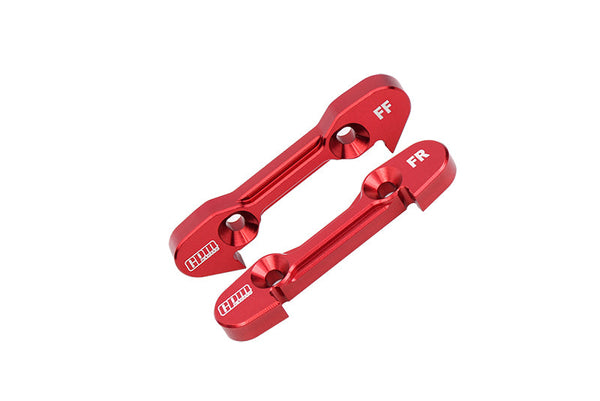 Aluminum 7075 Alloy Front Lower Suspension Mount For LOSI 1/6 8IGHT-X Super Lasernut 4WD Buggy-LOS04019 / 1:8 8IGHT-XE Sensored Buggy-LOS04018 / 8IGHT-XTE Sensored Truggy-LOS04020 Upgrades - Red