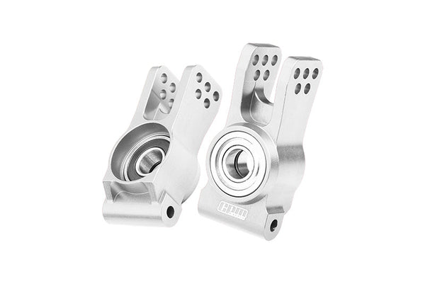 Aluminum 7075 Alloy Rear Hubs (Larger Inner Bearings) For LOSI 1:6 8IGHT-X Super Lasernut Buggy-LOS04019 / 1:8 8IGHT-XE 4WD Buggy-LOS04018 / 1:8 8IGHT-XTE 4WD Truggy-LOS04020 Upgrades - Silver