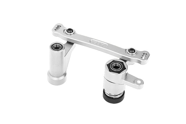 Aluminum 7075 Alloy Steering Bellcrank Set For LOSI 1/6 8IGHT-X Super Lasernut Brushless Buggy-LOS04019 / 1:8 8IGHT-XE Sensored Buggy-LOS04018 / 8IGHT-XTE Sensored Truggy-LOS04020 Upgrades - Silver