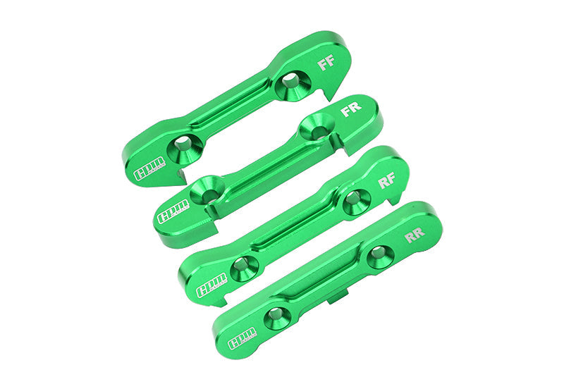 Aluminum 7075 Front & Rear Lower Suspension Mount For LOSI 1/6 8IGHT-X Super Lasernut 4WD Buggy-LOS04019 / 1:8 8IGHT-XE Sensored Buggy-LOS04018 / 8IGHT-XTE Sensored Truggy-LOS04020 Upgrades - Green