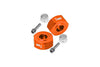 Aluminum Hex Adapters 7mm For Arrma 1:10 GRANITE / BIG ROCK 3S / BIG ROCK V3 3S / VORTEKS 3S / 1:8 VENDETTA 3S - 6Pc Set Orange