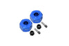 Aluminum Wheel Hex Adapters 9mm For Arrma 1:10 GRANITE / BIG ROCK 3S / BIG ROCK V3 3S / VORTEKS 3S / 1:8 VENDETTA 3S - 1Pr Set Blue