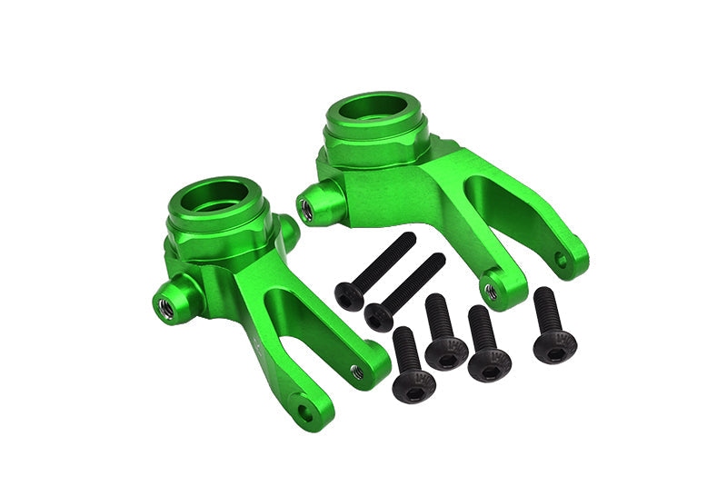 Aluminum 7075 Alloy Front Steering Block Knuckle Arms For Arrma 1:10 GRANITE / BIG ROCK / SENTON / VORTEKS / 1:8 TYPHON Aluminum Upgrade Parts - Green