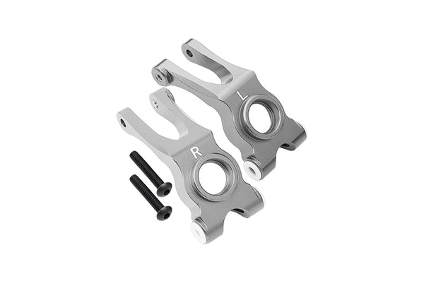 Aluminum Rear Knuckle Arm For Arrma  1:10 GRANITE / BIG ROCK 3S / BIG ROCK V3 3S / VORTEKS 3S - 1Pr Set Gray Silver