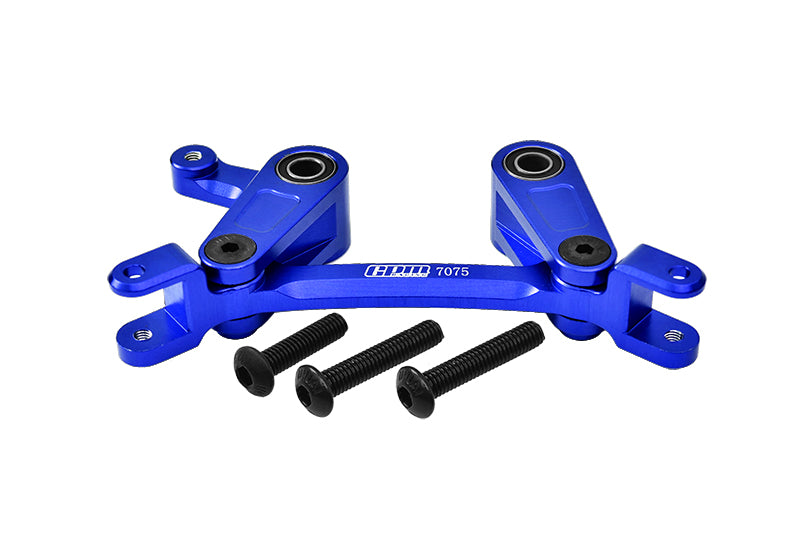 Aluminum 7075 Alloy Steering Assembly For Arrma 1:10 GRANITE / BIG ROCK / SENTON / VENDETTA / VORTEKS / KRATON / OUTCAST / 1:8 TYPHON Upgrade Parts - Blue