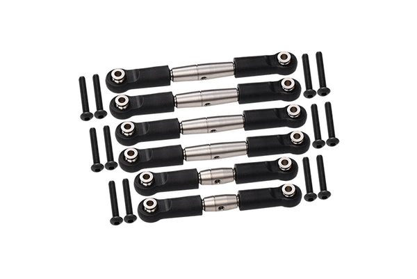 Arrma Granite 4X4 / Big Rock Crew Cab 4X4 Stainless Steel Adjustable Tie Rods - 6Pc Set