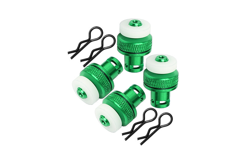 Aluminum Front & Rear Magnetic Body Posts For Arrma 1:10 Granite 4X4 / Big Rock Crew Cab 4X4 3S / Big Rock 4X4 V3 3S - 4Pc Set Green