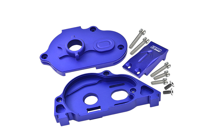 Arrma 1:10 KRATON 4S BLX / SENTON 3S BLX Aluminum Rear Gear Protection Motor Mount - 10Pc Set Blue