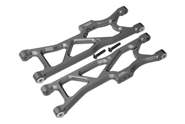 Arrma 1/10 KRATON 4S BLX Aluminum Rear Lower Arms - 2Pc Set Gray Silver