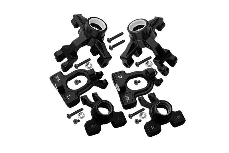 Arrma 1/10 KRATON 4S BLX Aluminum Front C-Hubs + Front & Rear Knuckle Arms - 20Pc Set Black