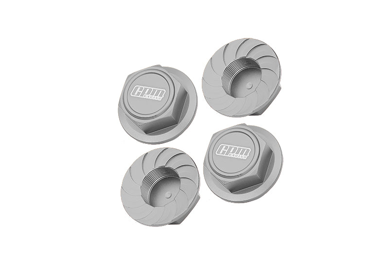 Aluminum Wheel Lock For Arrma 1:5 KRATON 8S BLX / OUTCAST 8S BLX / KRATON EXB Roller - 4Pc Set Gray Silver