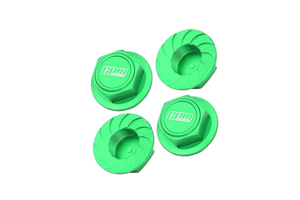 Aluminum Wheel Lock For Arrma 1:5 KRATON 8S BLX / OUTCAST 8S BLX / KRATON EXB Roller - 4Pc Set Green