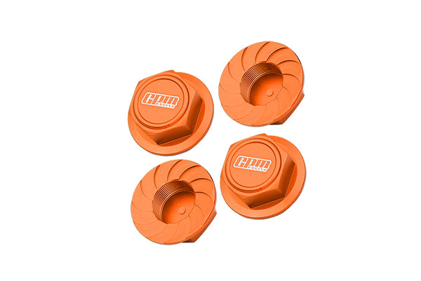 Aluminum Wheel Lock For Arrma 1:5 KRATON 8S BLX / OUTCAST 8S BLX / KRATON EXB Roller - 4Pc Set Orange