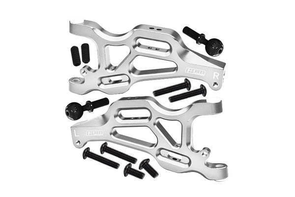 Arrma 1/7 Mojave 6S BLX Aluminum Front Lower Arms - 2Pc Set Silver