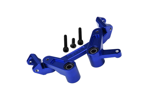 Aluminum 7075 Alloy Front Steering Assembly For Arrma 1/8 MOJAVE 4X4 4S BLX Desert Truck RTR-ARA4404 Upgrades - Blue