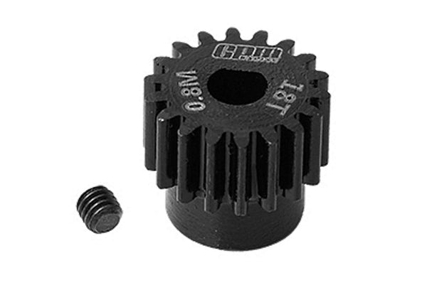 R/C Car Parts : 40Cr Steel Motor Gear 18T (32 Pitch, Module: 0.8mm, Motor Tooth Diameter: 5mm)