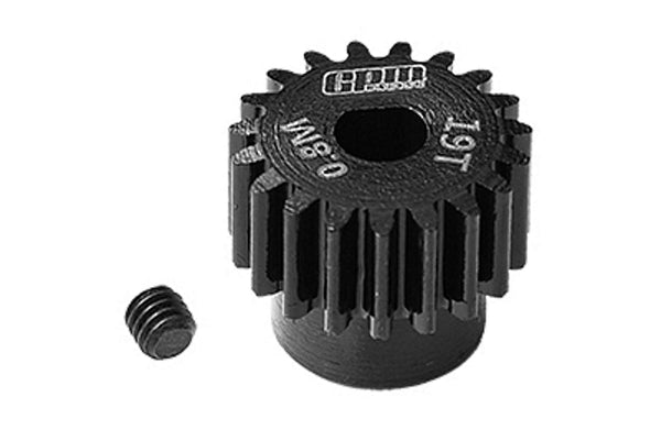 R/C Car Parts : 40Cr Steel Motor Gear 19T (32 Pitch, Module: 0.8mm, Motor Tooth Diameter: 5mm)