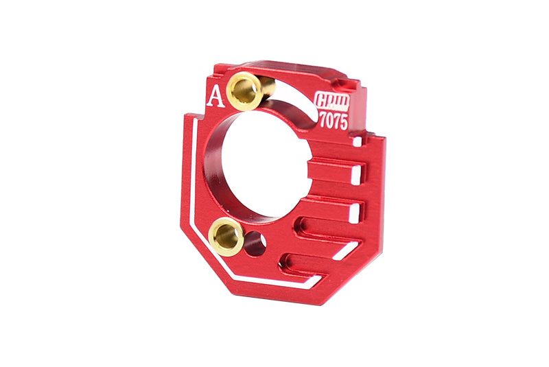 Aluminum 7075 Adjustable Motor Heatsink Mount For Arrma 1/18 GRANITE GROM MEGA 380 Brushed 4X4 Monster Truck ARA2102 Upgrade Parts - Red