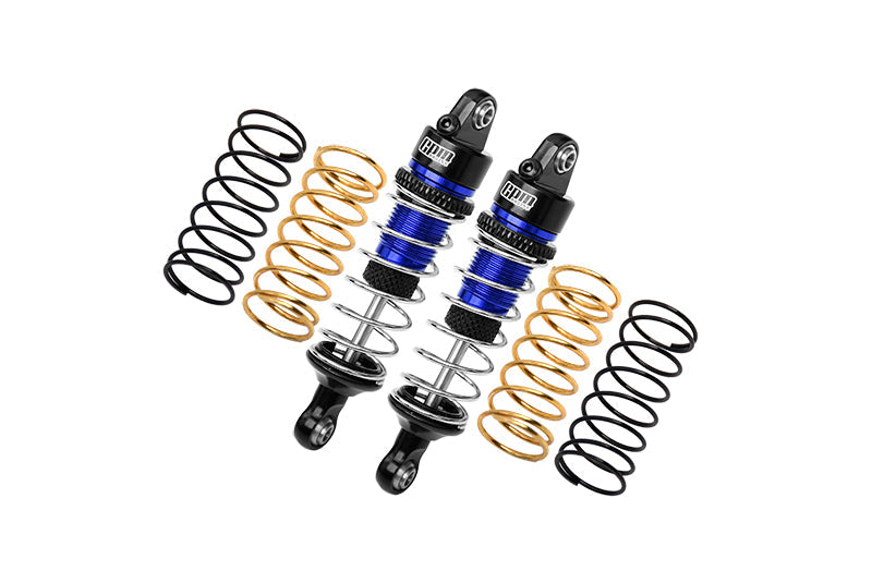 Aluminum 7075 Alloy Front Or Rear Adjustable Spring Shock 58mm For Arrma 1:18 GRANITE GROM MEGA 380-ARA2102 / TYPHON GROM MEGA 380-ARA2106 / 1:14 MOJAVE GROM MEGA 380-ARA2104 Upgrades - Blue