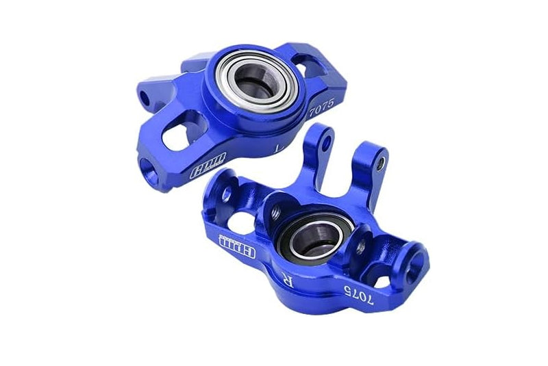 Aluminum 7075 Alloy Front Steering Block (Larger Inner Bearings) For Arrma 1/14 MOJAVE GROM MEGA 380 BRUSHED 4X4 SMALL SCALE DESERT TRUCK RTR-ARA2104 Upgrades - Blue